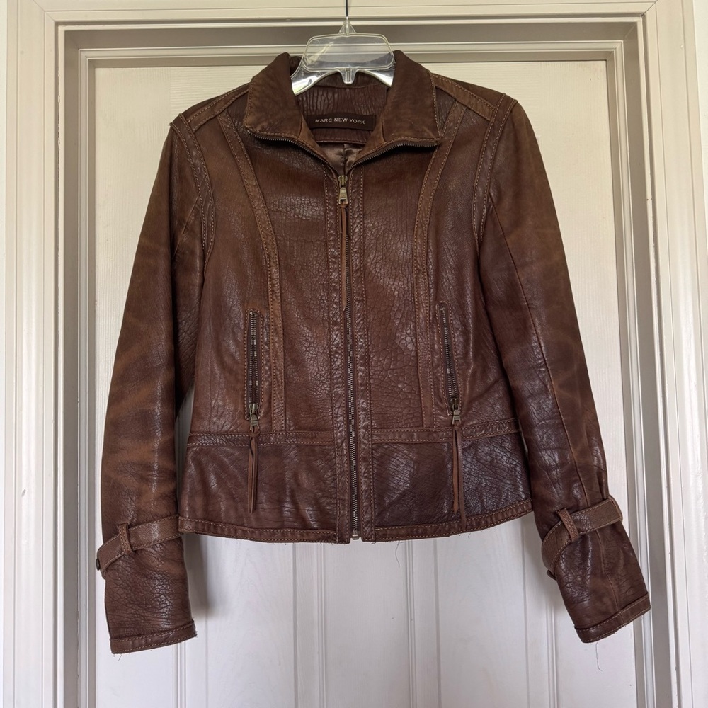 Marc New York Brown Leather Jacket